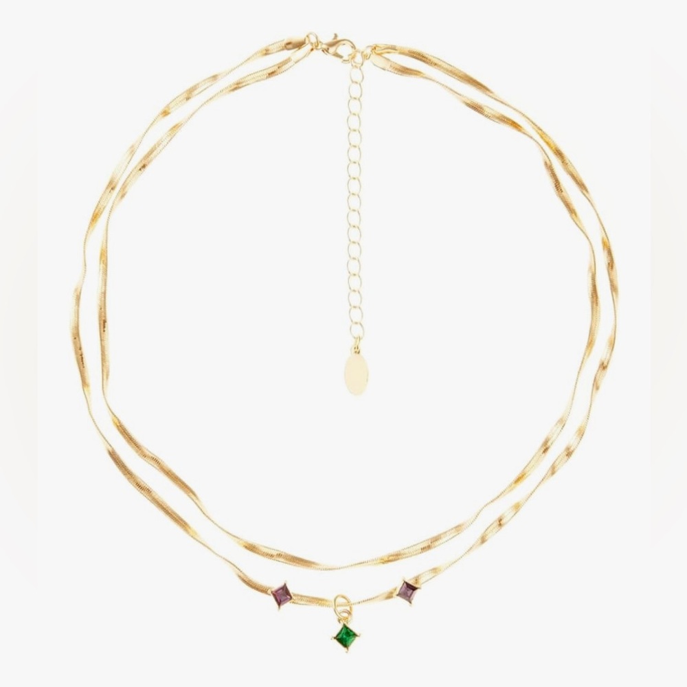 REVOLVE 8 Other Reasons x Wicked Elphaba Twisted Double Snake Chain Necklace NWT